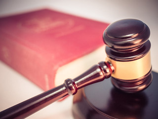 Law book with a gabble to the right